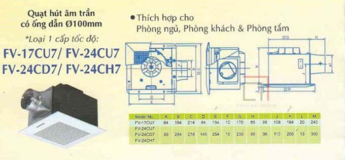 quạt thông gió âm trần 1