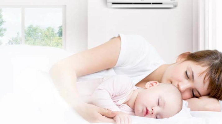Cách dùng điều hòa cho trẻ sơ sinh